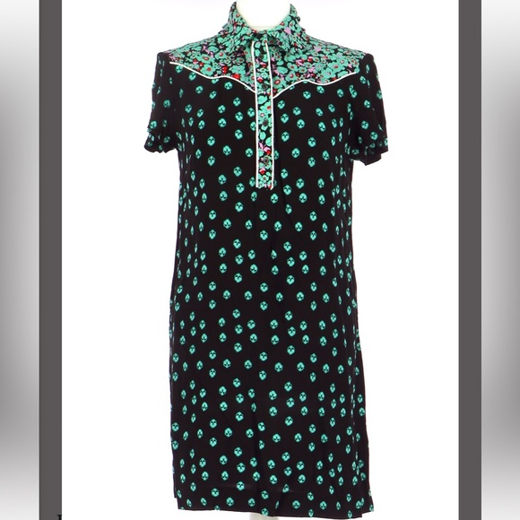 Maje Romani Mixed Print Mini Dress Dark Floral Small - Picture 10 of 10